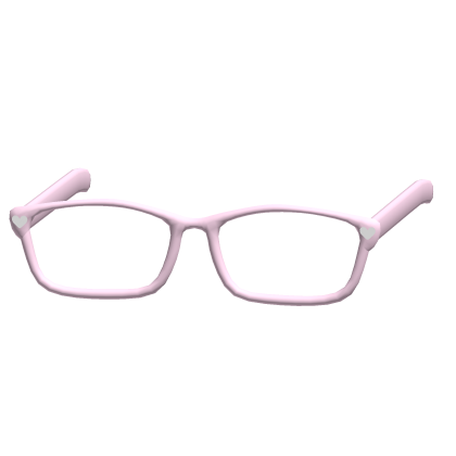 cutecore moe low heart oversized glasses pink