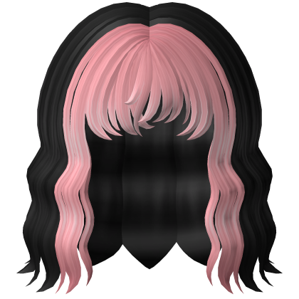 Cheap Wavy Hair (Black to Pink) Roblox item
