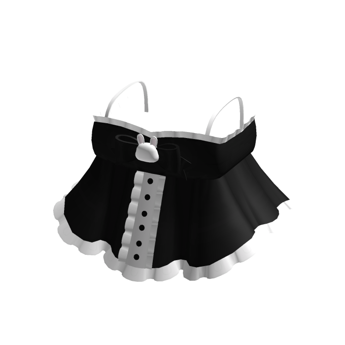 ♡ : cute black button up bunny ruffle dress