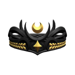 Royal Black Moonstone Crown