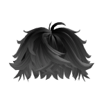 Swept Fluffy Messy Gray Hair