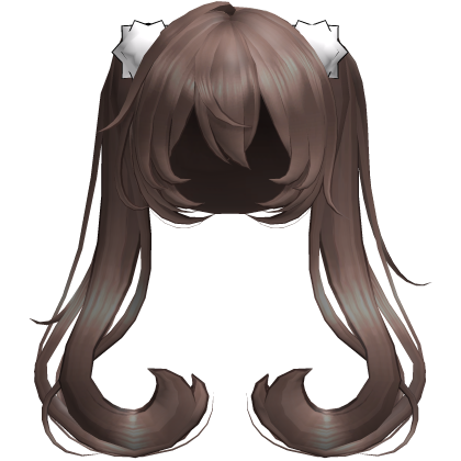 Cute Mischievous Baby Pom Pom Twintails Brown Hair Roblox item