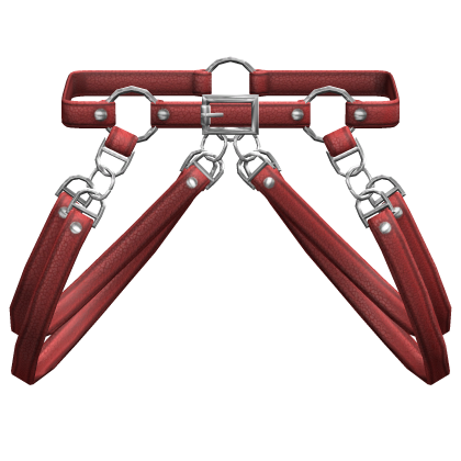 Dark Red Suspender Hanging Y2K Waist Straps 1.0