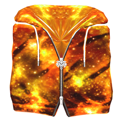 Cartoony Orange Galaxy Sleeveless Hoodie🌌 Roblox item