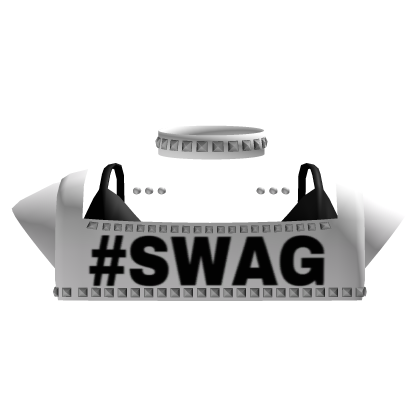 ♡⋮ emo studded swag top with choker in white