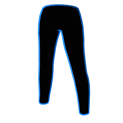 💙 Pants Black Cartoony Blue Halloween
