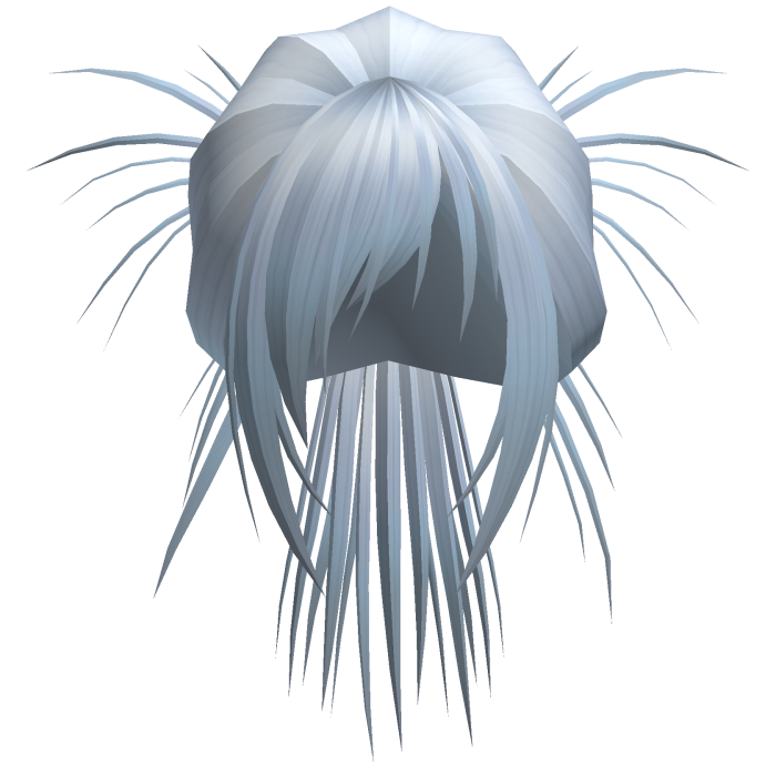 Anime Spiky High Bun w/ Side Bangs (Sky Blue)