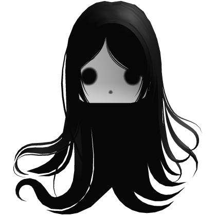 Halloween Ghost Hair - Black Roblox item
