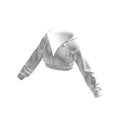 Cropped Track Hoodie White thumbnail