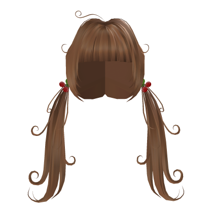 Cherry Charm Twintails (Light Brown) Roblox item