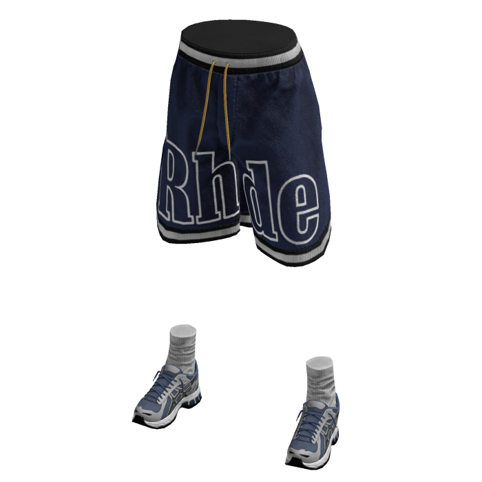 Navy Rude Shorts W/ Sics Runners