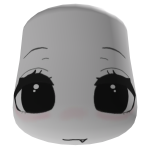 cute cheeks face w blush / w