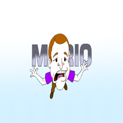 Mario flying towords the screen Roblox decal