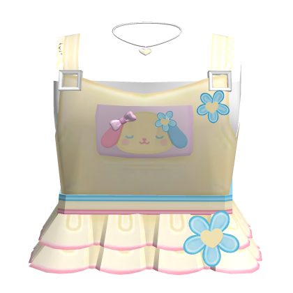 ♡ Kawaii Pastel Decora Rainbow Bunny Overalls Roblox item