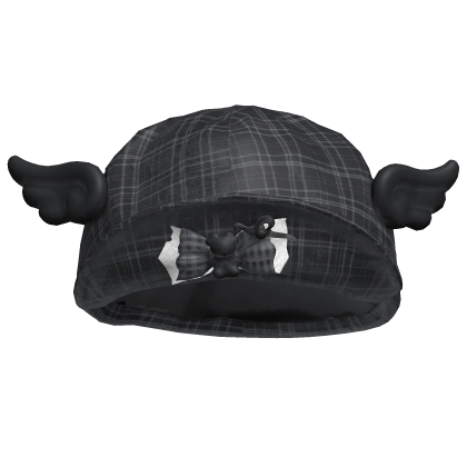Black Kawaii Bow Realistic Beret