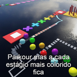 Parkour mas a cada estágio mais colorido fica
