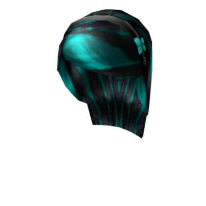 Free black and aqua hair Roblox decal