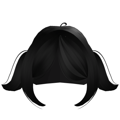 kawaii moe baby pigtails in black