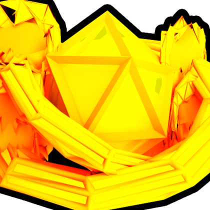 Gold Glitched Hexagon