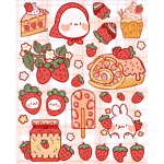 Fruits and candies and hearts