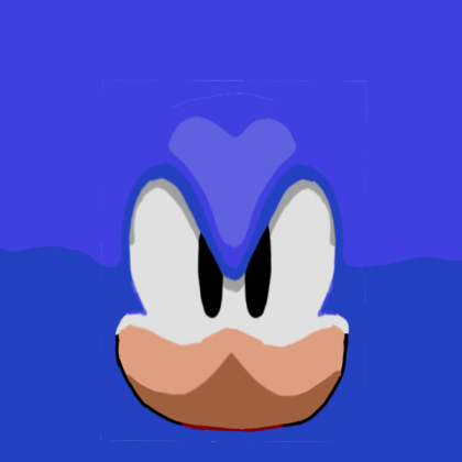 Sonic 2 head/face texture Roblox decal