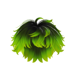 Green Messy Hair