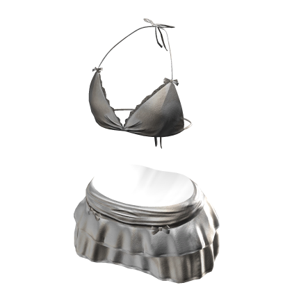 y2k Bikini skirt silver