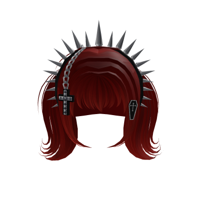 Red Spiked Gothic Pigtails 