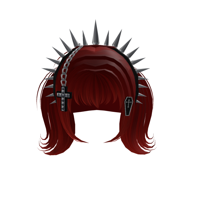 Red Spiked Gothic Pigtails 