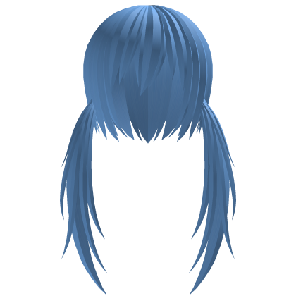 Long Choppy Anime Twintails (Blue) Roblox item