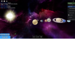 space galaxy with planets