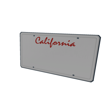 Random Gen California Plate W/ Accurate Font