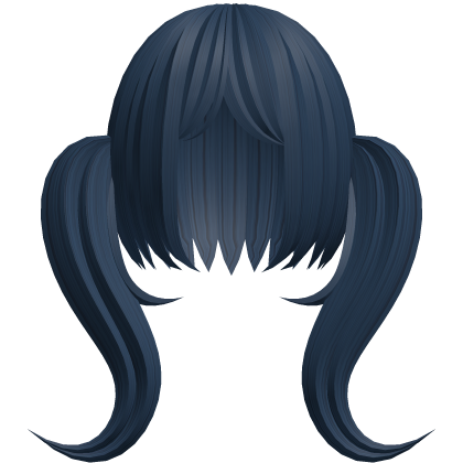 キ blue elegant middle part bangs // twintails Roblox item
