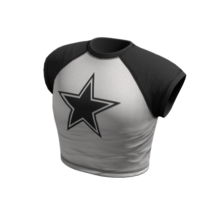 Y2K Star Baby Tee Black
