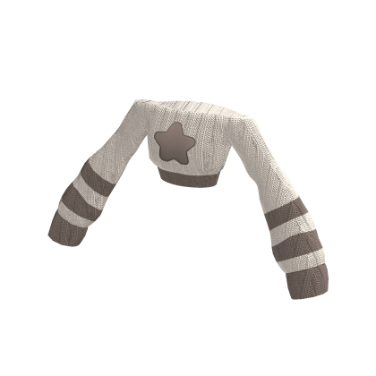 Oversized Knitted Cropped Sweater | Beige Brown✔️ thumbnail