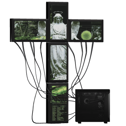 Transmission of Blessed Eve Weirdcore Computer