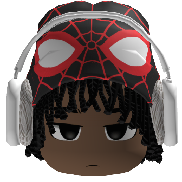 Dreads w/ Y2K Spider-Man Beanie & White Headphones