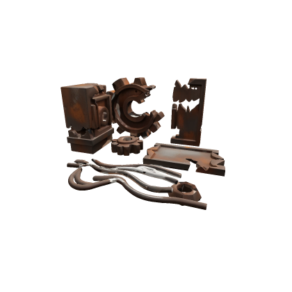 Rusted robot parts