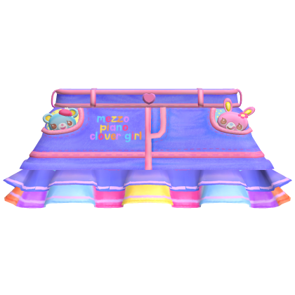 ♡ ꒰ mezzo rainbow dark denim skirt w/ plushies ꒱ ♡
