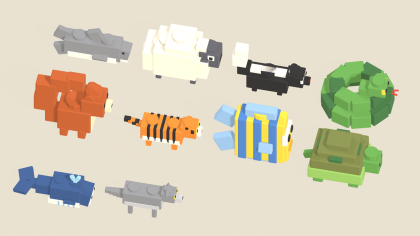 Studded Animal Pack x40 Blocky Farm Wild Pets preview 5