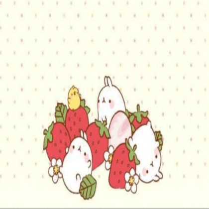 Wallpaper bunny and Strawberry Roblox decal
