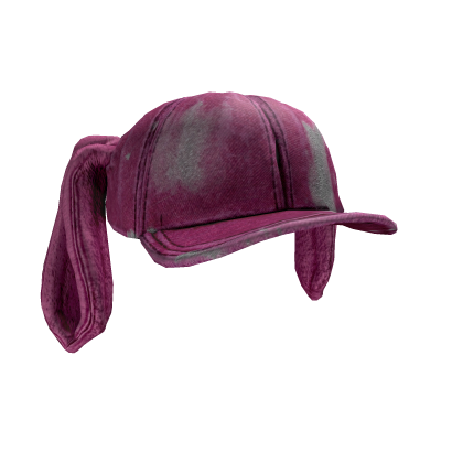 Pink Bunny Ear Jeans Cap Y2K 2000s Grunge