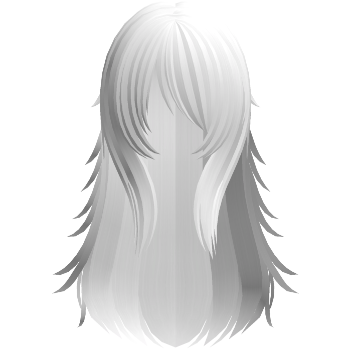 blacklilyhim lilith's layered scene wolfcut; white