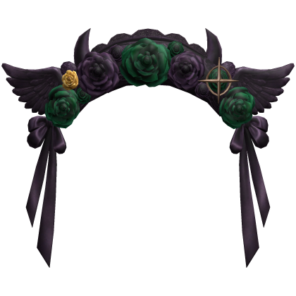 Purple Green Rose Wing Halo