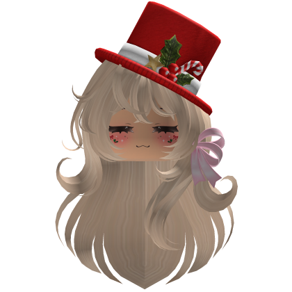 Beautiful Christmas hat hairstyle bow (Blonde)