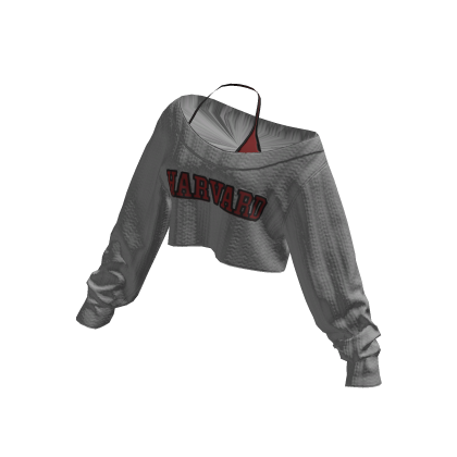 Harvar Off Shoulder Crop Top Sweater