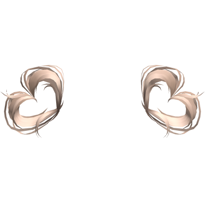 Blonde Heart Shaped Messy Buns Extension Roblox item