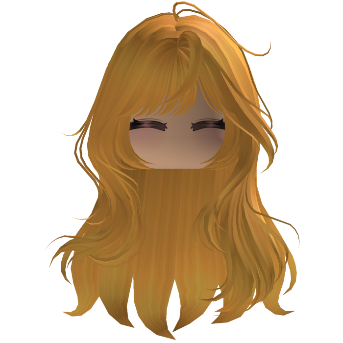 Cute emo y2k hair fluffy (yellow)