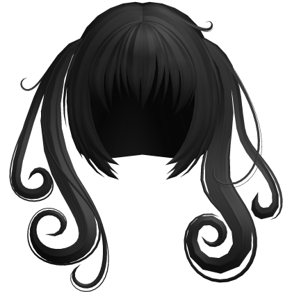 deviluke swirly black anime pigtails Roblox item