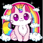 rainbow kittens cloud